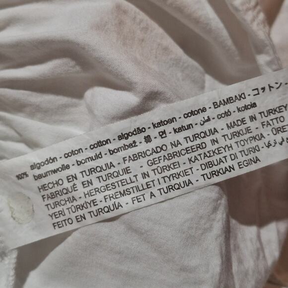 Zara Crop Top Women XS White Ruffled Keyhole Coastal Cowgirl Boho Western Beachy - Picture 7 of 7